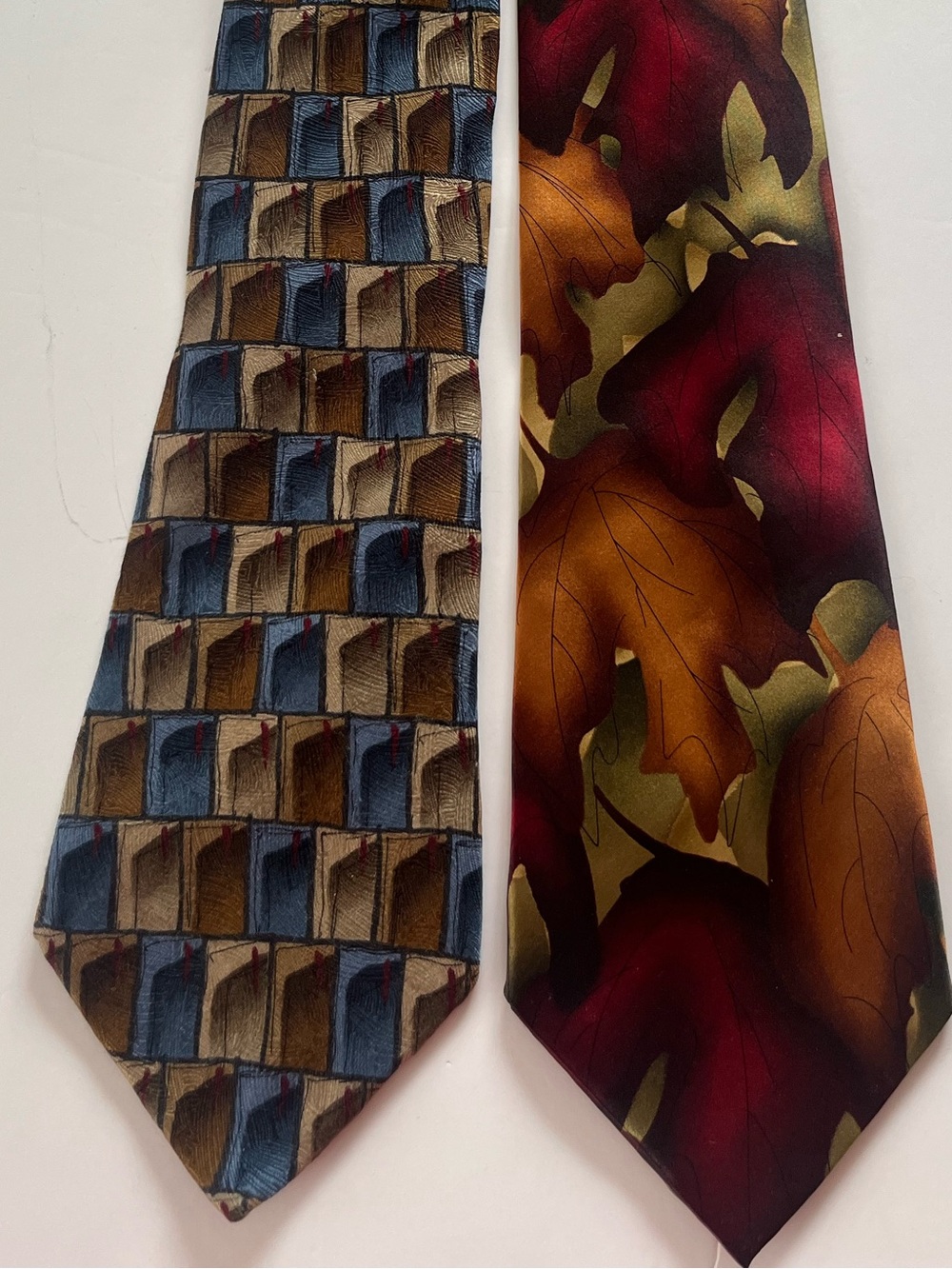J. Garcia Set/2 100% Silk Ties Floating Planes & Butterfly Study II Vintage